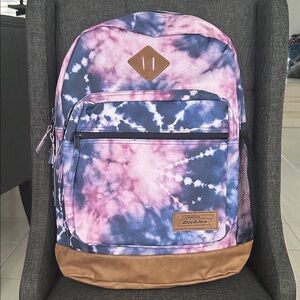 NEW 🆕 Dickies 17.5” Pink and Blue Tie-Dye Backpack